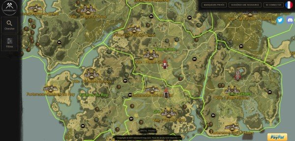 New World Map - An Interactive Map With Resource Locations